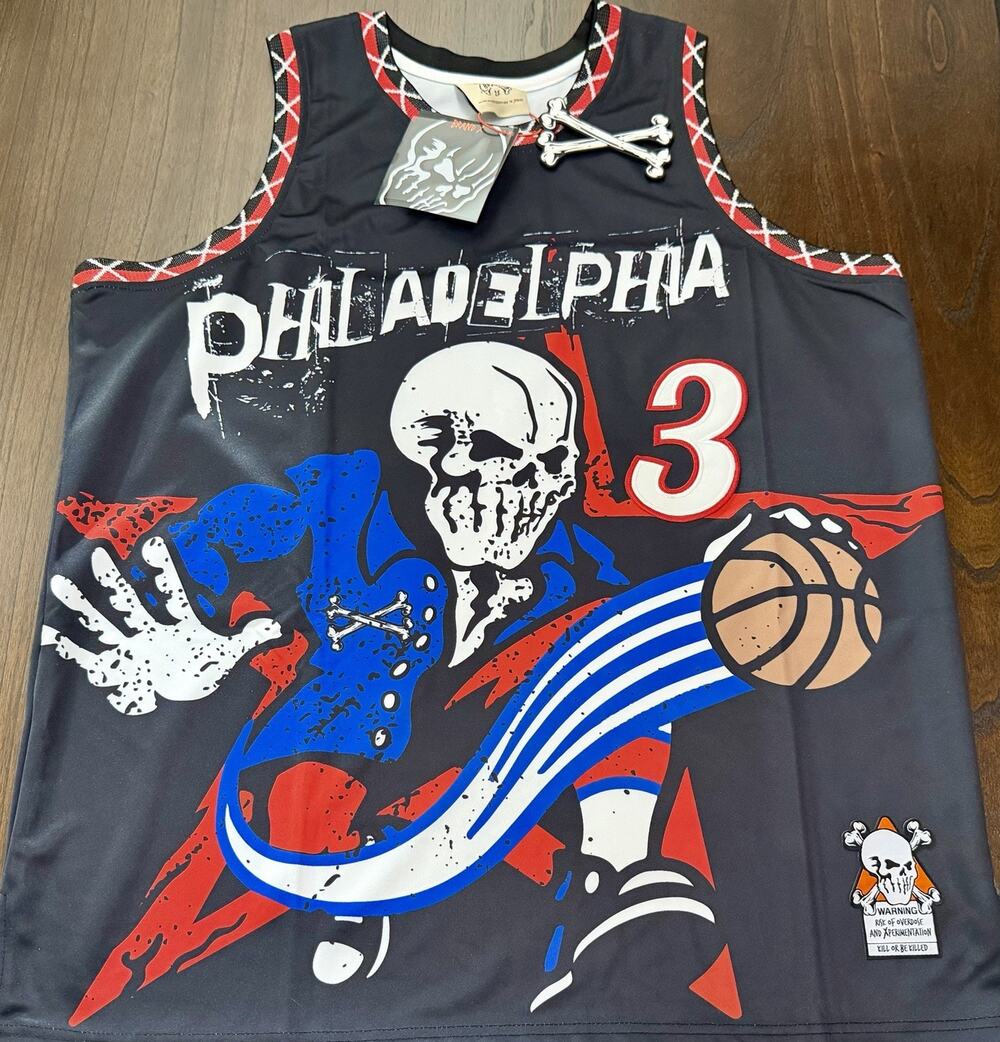NEW Brand X Philadelphia 76ers Allen Iverson #3 Answer Basketball Jersey Men 2XL